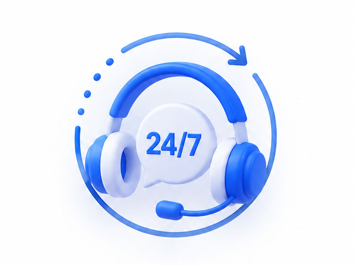 پشتیبانی در 7 روز هفته