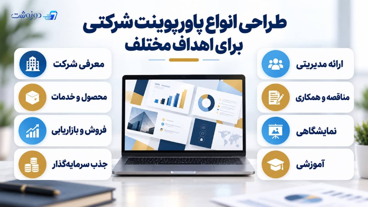 طراحی انواع پاورپوینت شرکتی در دورنوشت